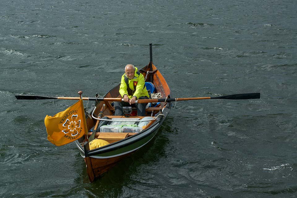 Clamer är berömd i Norge sedan han genomförde den långa roddturen söderöver från Trondheim.