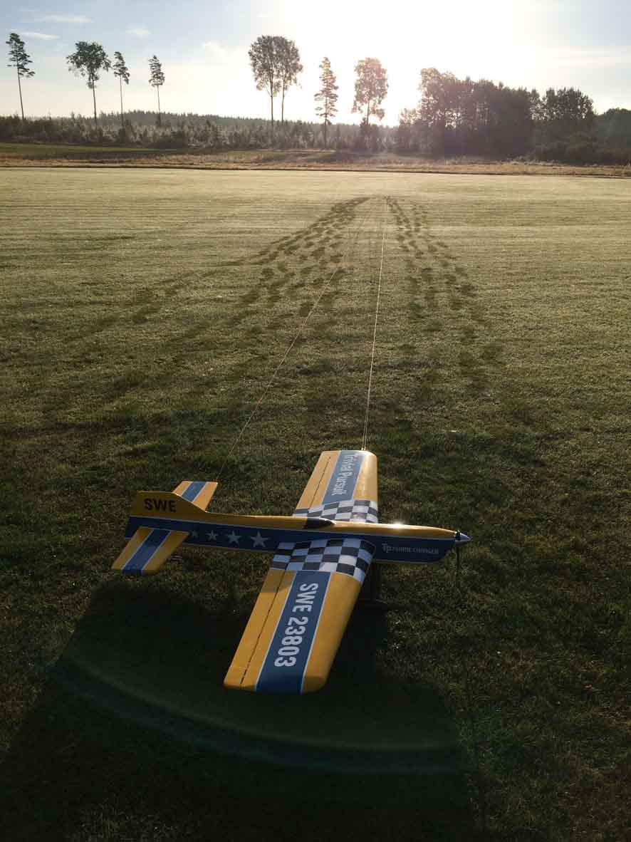 Det var vindstilla när jag kom ut så första flygningen gjordes kring halv nio på lördagsmorgonen.